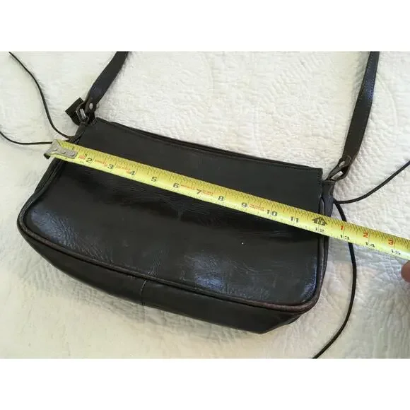 American West Dark Brown Tooled Leather Western Shoulder bag / Purse - Picture 6 of 9